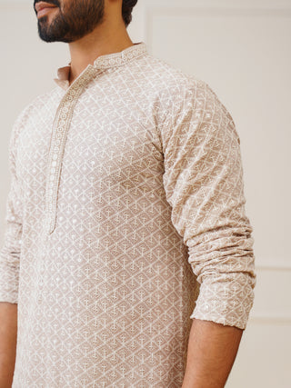 Sequin Embroidered Pure Cotton Kurta only