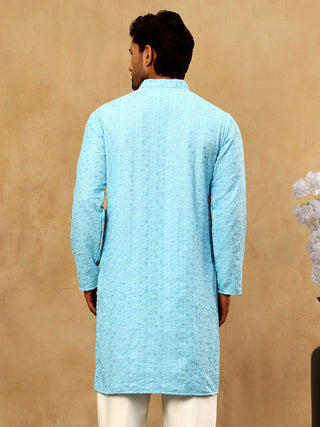Men’s Cotton Chikankari Sequins Kurta