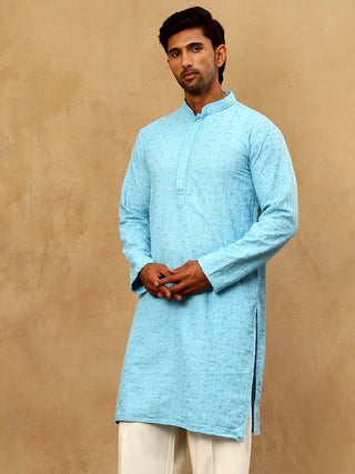 Men’s Cotton Chikankari Sequins Kurta