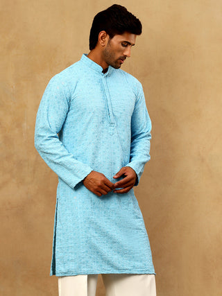 Men’s Cotton Chikankari Sequins Kurta