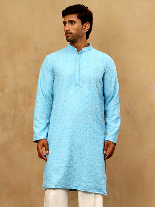 Men’s Cotton Chikankari Sequins Kurta