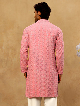 Men’s Cotton Chikankari Sequins Kurta