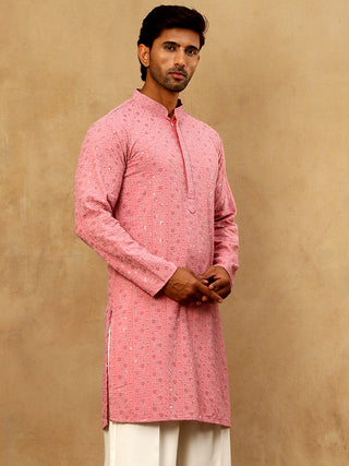 Men’s Cotton Chikankari Sequins Kurta