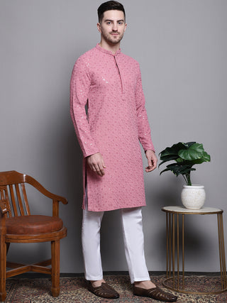 Sequin Embroidered Pure Cotton Kurtas