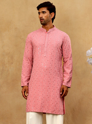 Men’s Cotton Chikankari Sequins Kurta
