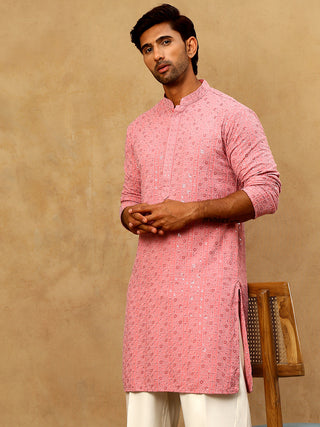 Men’s Cotton Chikankari Sequins Kurta
