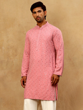 Men’s Cotton Chikankari Sequins Kurta
