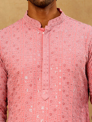 Men’s Cotton Chikankari Sequins Kurta