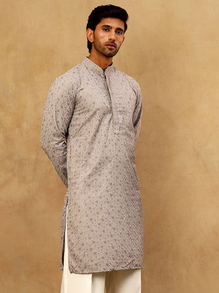 Men's Cotton Chikankari Sequins Kurta