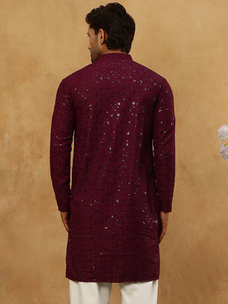 Men’s Cotton Chikankari Sequins Kurta