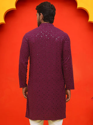 Sequin Embroidered Pure Cotton Kurtas