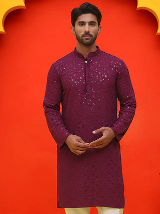 Sequin Embroidered Pure Cotton Kurtas