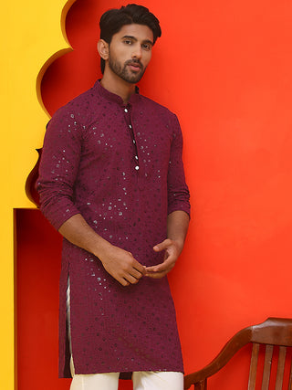 Sequin Embroidered Pure Cotton Kurtas