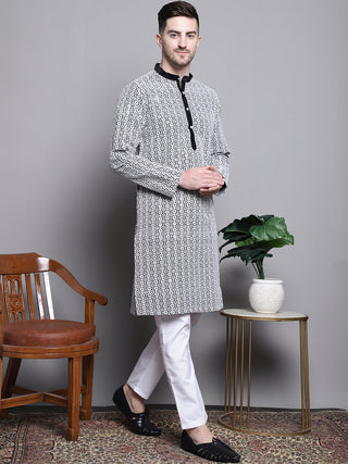 Sequin Embroidered Silk Blend Kurtas