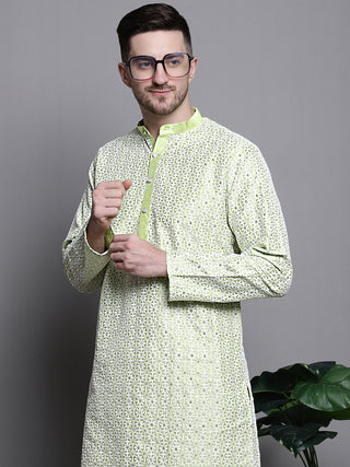 Sequin Embroidered Silk Blend Kurtas