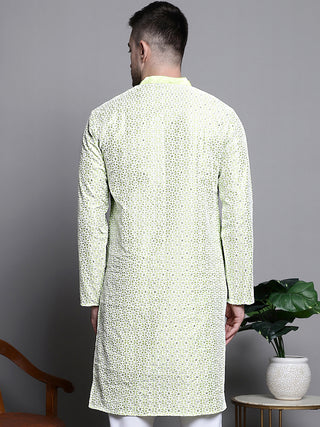 Sequin Embroidered Silk Blend Kurtas