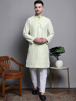 Sequin Embroidered Silk Blend Kurtas