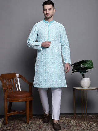 Sequin Embroidered Silk Blend Kurtas