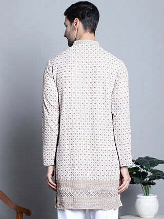 Men's Chikankari Embroidered Kurta Only