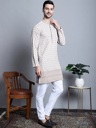 Men's Chikankari Embroidered Kurta Only