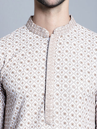 Men's Chikankari Embroidered Kurta Only