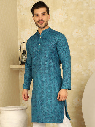 Men's Printed Cotton Kurtas