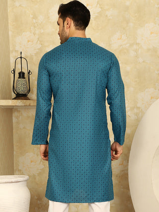 Men's Printed Cotton Kurtas