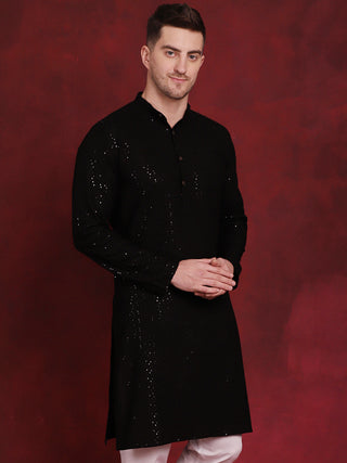 Men Sequins Chikankari Kurtas