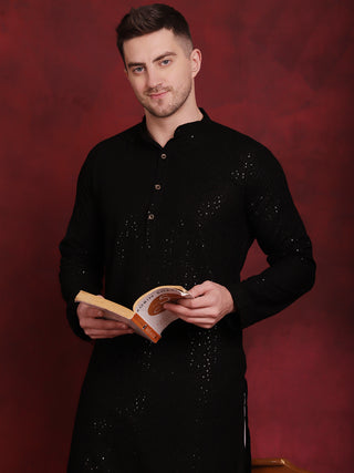 Men Sequins Chikankari Kurtas