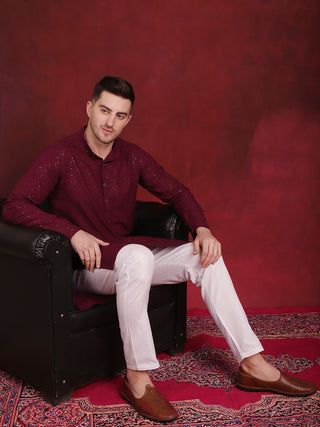 Men Sequins Chikankari Kurtas