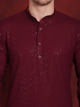 Men Sequins Chikankari Kurtas