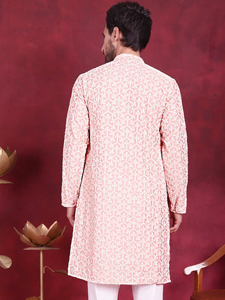 Men's Chikankari Embroidered Kurtas.