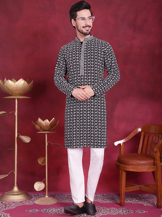 Men's Sequins Embroidered Kurtas