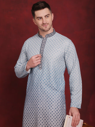 Men Sequins Embroidered Kurtas