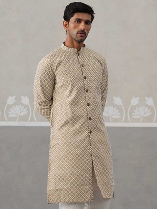 Sequin Chikankari Front Open Kurta