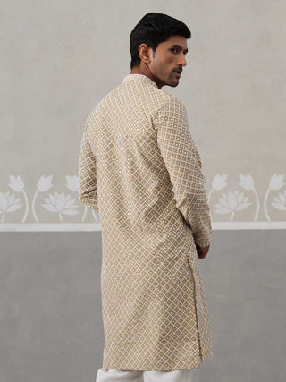 Sequin Chikankari Front Open Kurta
