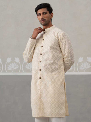 Sequin Chikankari Front Open Kurta