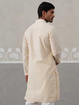 Sequin Chikankari Front Open Kurta