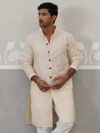 Sequin Chikankari Front Open Kurta