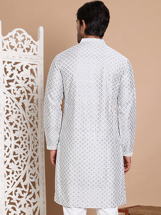 Sequin Chikankari Front Open Kurtas