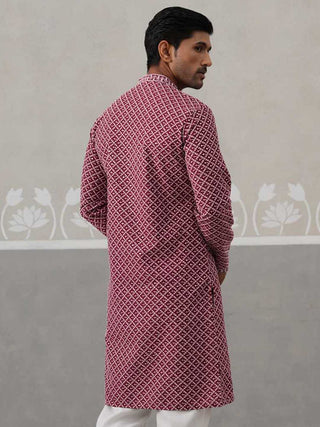 Sequin Chikankari Front Open Kurta