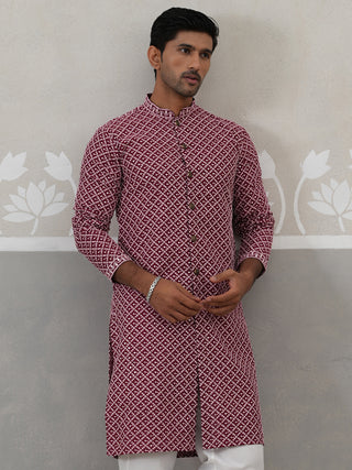 Sequin Chikankari Front Open Kurta