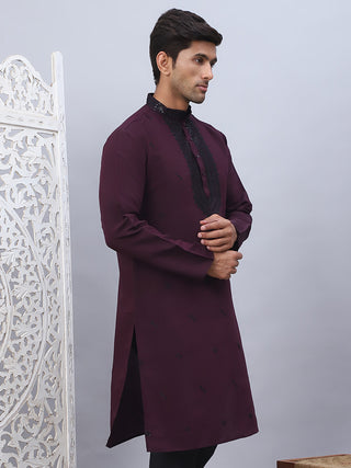 Men Sequins Embroidered Kurtas