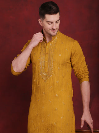 Men Sequins Embroidered Kurtas