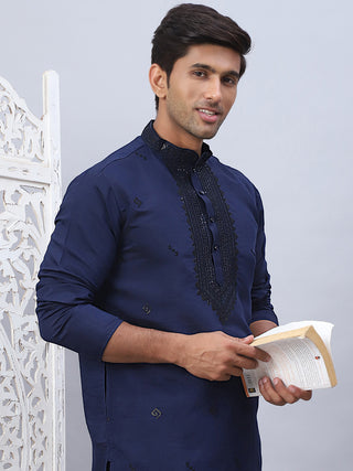 Men Sequins Embroidered Kurtas