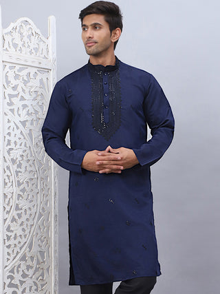 Men Sequins Embroidered Kurtas