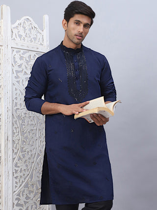 Men Sequins Embroidered Kurtas