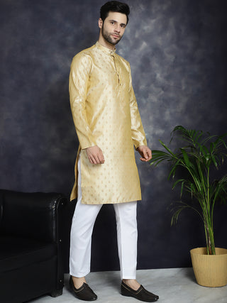 Woven Design Silk Blend Kurtas