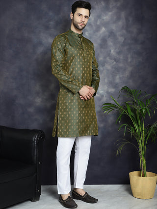 Woven Design Silk Blend Kurtas