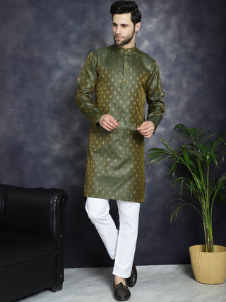 Woven Design Silk Blend Kurtas